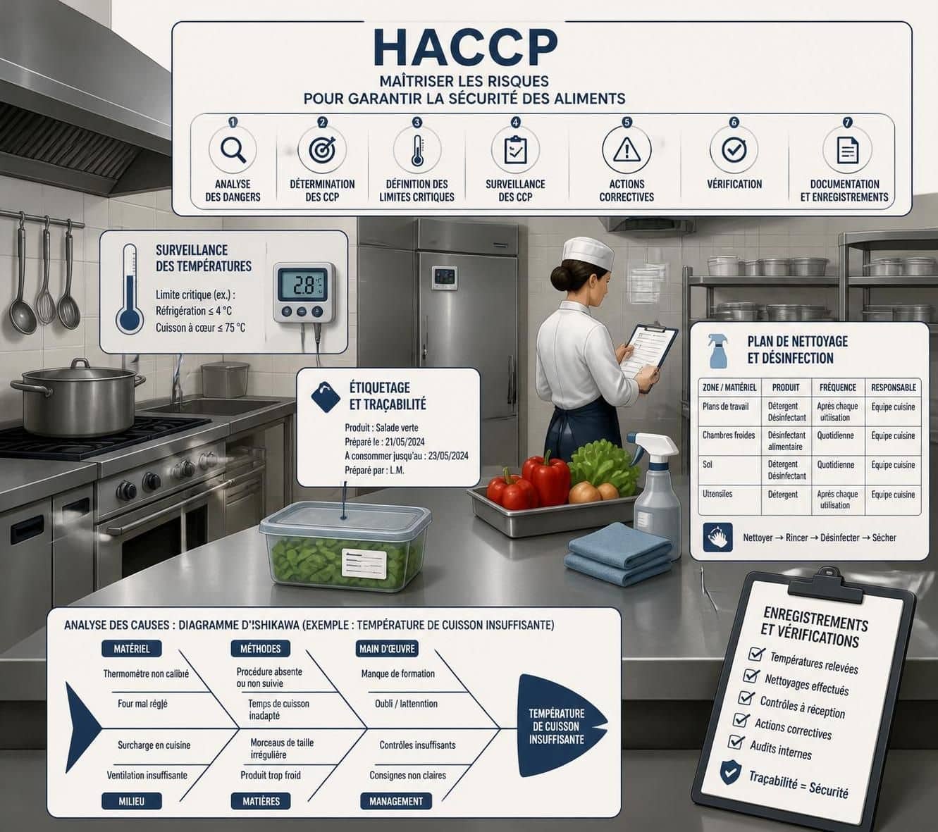 la définition de la méthode haccp et ses principes essentiels pour assurer une hygiène alimentaire optimale et garantir la sécurité des aliments.