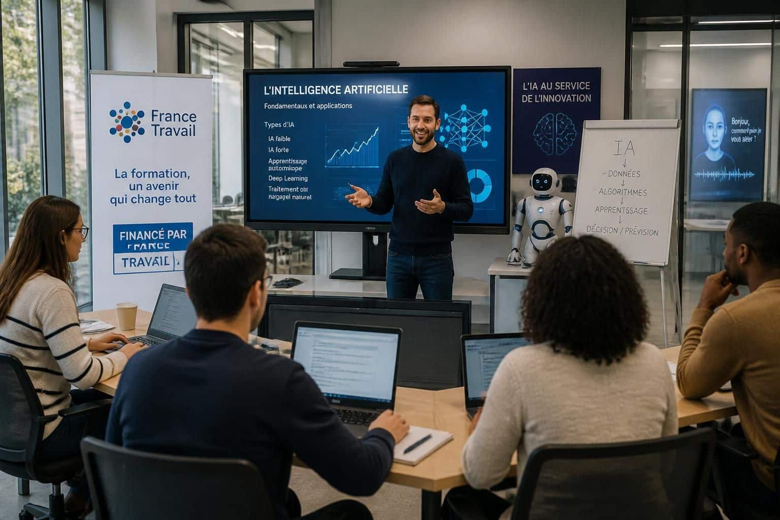 découvrez les formations en intelligence artificielle financées par france travail : opportunités, conditions d'accès et programmes disponibles pour booster votre carrière.
