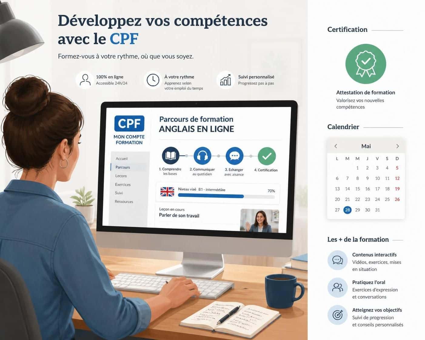 comment utiliser votre cpf pour financer une formation d'anglais et booster vos compétences linguistiques facilement et efficacement.